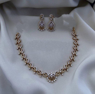 Pamadhya Brass, Copper White Jewellery Set(Pack of 1)