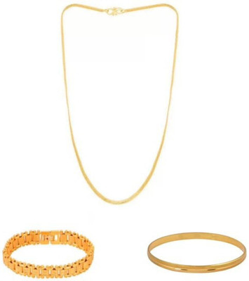 Juneja Enterprises Brass Gold Jewellery Set(Pack of 1)