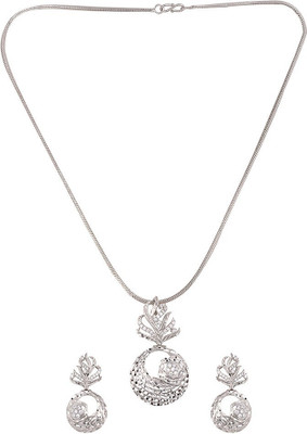 SARAF RS JEWELLERY Brass Rhodium White Jewellery Set(Pack of 1)