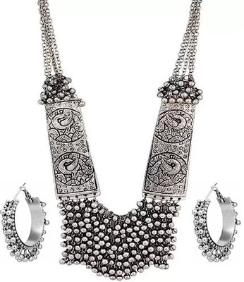 Anamya Collections Alloy Silver Jewellery Set(Pack of 3)