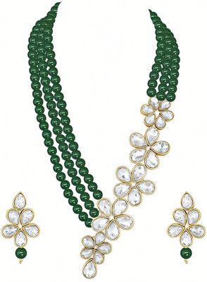 RAUNAK CREATION Alloy Gold-plated Green Jewellery Set(Pack of 1)