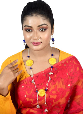 A S enterprize Oxidised Silver Multicolor Jewellery Set(Pack of 1)