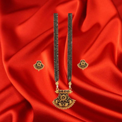 Ms Jewels Metal Black, Gold Jewellery Set(Pack of 1)