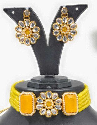 RAHUL TRADERS Alloy Gold-plated Yellow Jewellery Set(Pack of 1)