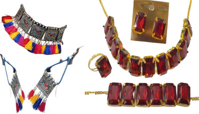 JMBW INTERNATIONAL Alloy Multicolor, Red Jewellery Set(Pack of 2)