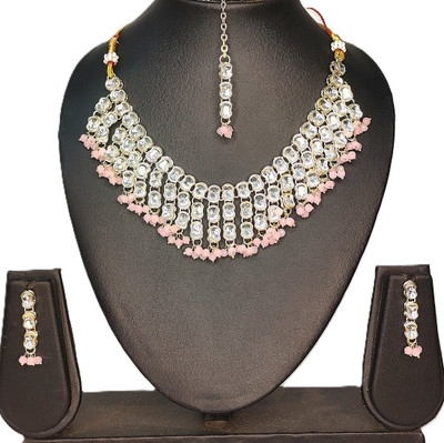 Zarmar fashion Alloy Gold-plated Purple, Gold Jewellery Set(Pack of 1)