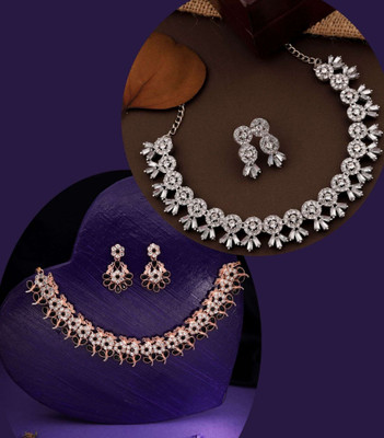 Divastri Brass Gold-plated Multicolor Jewellery Set(Pack of 1)