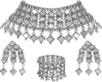 COSMO DUST JEWELLERY WITH DEVICE Oxidised Silver Silver Silver Jewellery Set(Pack of 1)