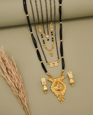 TheSanga Brass Gold-plated Gold Jewellery Set(Pack of 1)