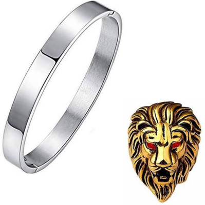 MAATRCHAAYA Stainless Steel Sterling Silver, Gold-plated Silver, Gold Jewellery Set(Pack of 2)