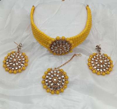 house of common Alloy Gold-plated Yellow Jewellery Set(Pack of 3)