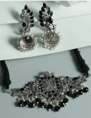 Sangria Alloy Silver Jewellery Set(Pack of 1)