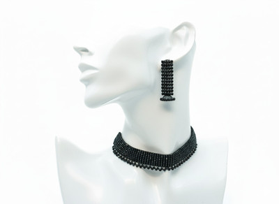 LYCUSS Plastic Black Jewellery Set(Pack of 1)