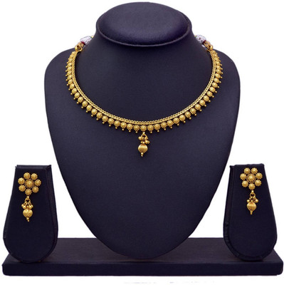 ROFARWORD Brass, Copper Gold-plated Gold Jewellery Set(Pack of 1)