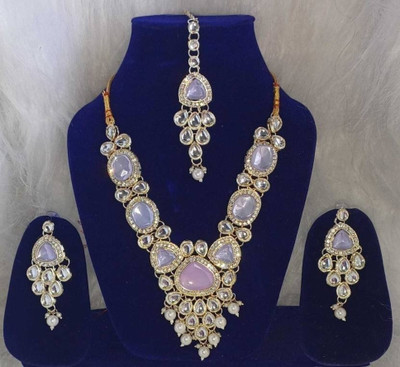 amulet aura Alloy Silver Purple, White Jewellery Set(Pack of 1)