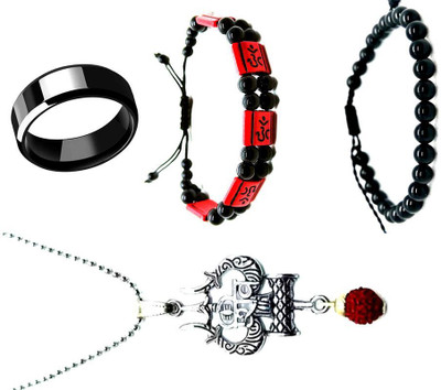 KINGSTYLEIMPEX Stainless Steel Silver Multicolor Jewellery Set(Pack of 4)