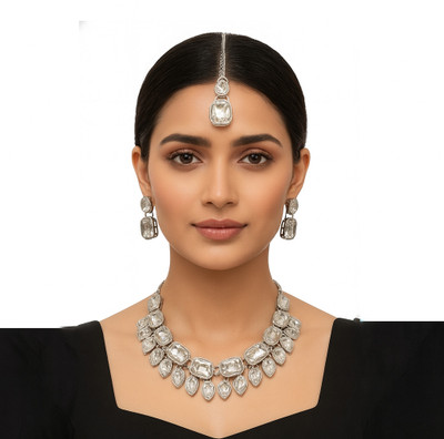 Sumatiratan Brass, Alloy White Jewellery Set(Pack of 1)