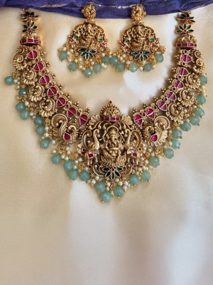 RIENTA JWL Alloy Gold-plated Gold Jewellery Set(Pack of 1)