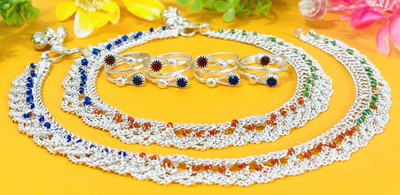 SONU SELECT Alloy Silver Silver Jewellery Set(Pack of 6)