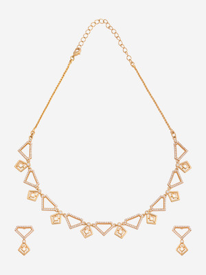 Kushal's Fashion Jewellery Copper Gold-plated Gold Jewellery Set(Pack of 3)