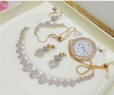 M Creation Alloy Gold-plated Gold Jewellery Set(Pack of 1)