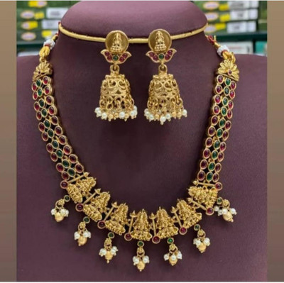Shilpa Creation Brass Green, Maroon Jewellery Set(Pack of 1)