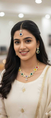 ICG Alloy Platinum Multicolor Jewellery Set(Pack of 1)