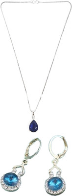 Gauri Fashions Stone Silver, Blue Jewellery Set(Pack of 1)