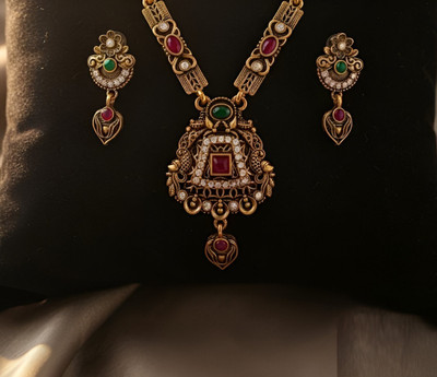 JRISSY Brass Gold-plated Gold Jewellery Set(Pack of 1)