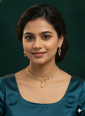 sr pro Alloy Gold-plated Gold Jewellery Set(Pack of 1)