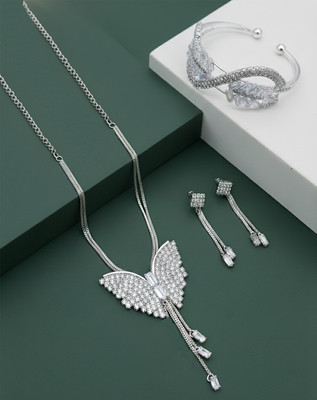 KRIMO Metal Silver Silver Jewellery Set(Pack of 2)