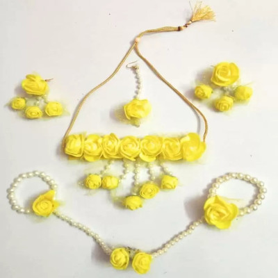 Agarwalproduct Fabric Yellow Jewellery Set(Pack of 1)