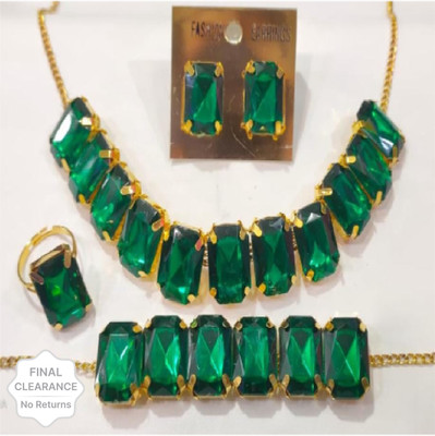 shivay Alloy Green Jewellery Set(Pack of 1)