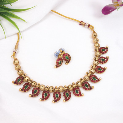 Atulya Alloy Gold-plated Multicolor Jewellery Set(Pack of 2)