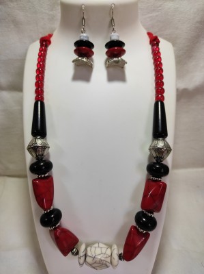 Hearts and Crafts Resin Red, Black Jewellery Set(Pack of 1)