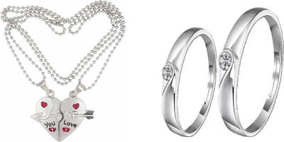 ruby collection Alloy Silver, Silver Jewellery Set(Pack of 2)