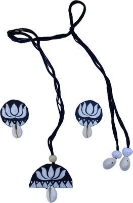 DebapriyaPC Shell, Fabric Blue Jewellery Set(Pack of 3)
