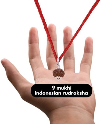 Kripalu store 9 Mukhi rudraksha / 9 Face Rudraksha Pendant indonesian For Men and Women Wood