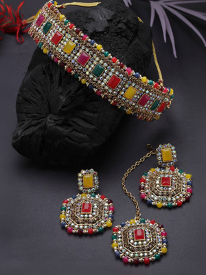 Sukkhi Alloy Gold-plated Multicolor Jewellery Set(Pack of 4)