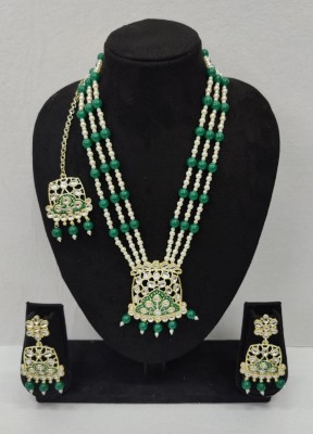 KHWAIHISH Alloy Gold-plated Green Jewellery Set(Pack of 1)