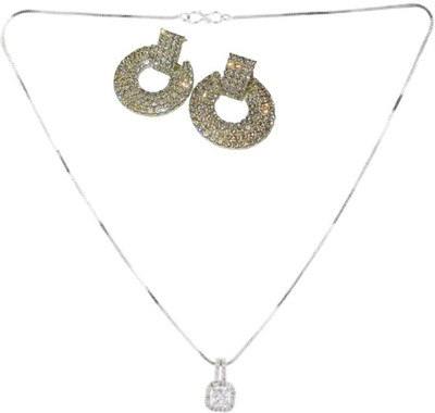 SRK Fashions Alloy White, Silver Jewellery Set(Pack of 1)