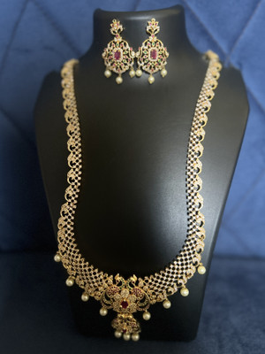 vedaanvika Collections Brass Multicolor Jewellery Set(Pack of 1)