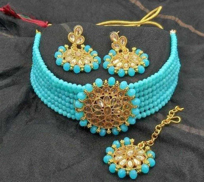 Ruhi Alloy Blue Jewellery Set(Pack of 1)