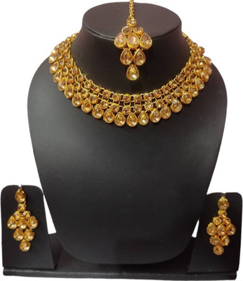 jatin imitation Metal Gold-plated Gold Jewellery Set(Pack of 4)