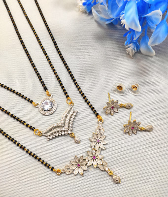 Divyanshi Collection Brass Silver Silver Jewellery Set(Pack of 3)