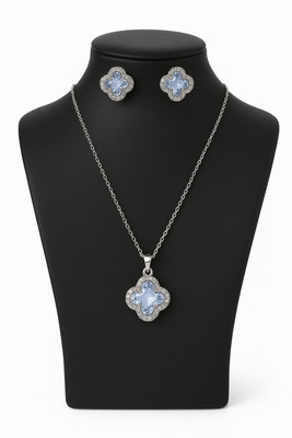 SrrCreativeArt jew Brass Sterling Silver White Jewellery Set(Pack of 1)