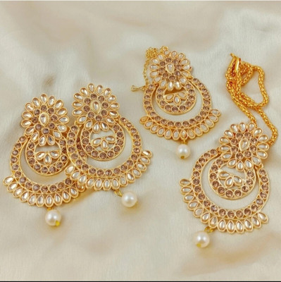 jatin imitation Metal Gold-plated Gold Jewellery Set(Pack of 3)