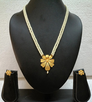 Purabi Alloy Gold-plated Gold Jewellery Set(Pack of 1)