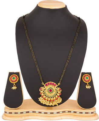 LUXOR Alloy Gold-plated Black, Gold Jewellery Set(Pack of 1)