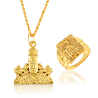 MissMister Brass Gold-plated Yellow Jewellery Set(Pack of 2)